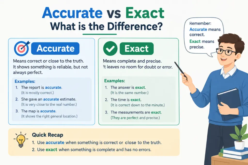 Accurate vs exact: What is the difference?