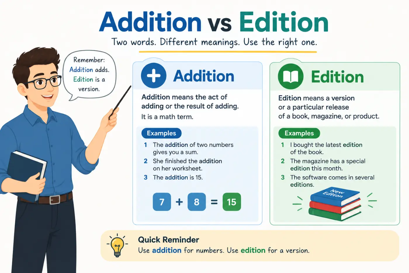 Addition vs Edition