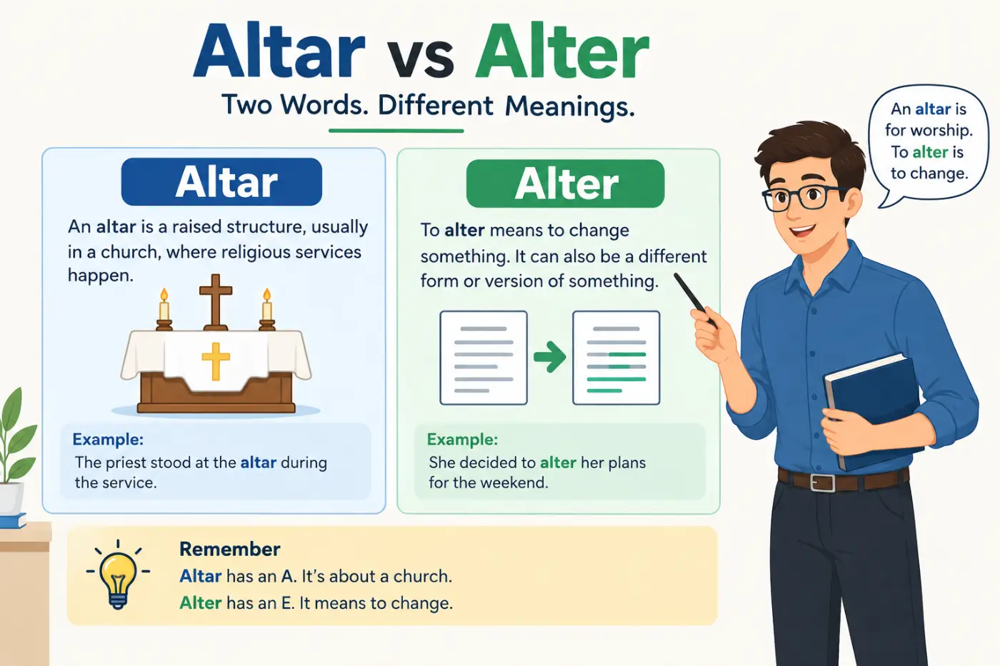 Altar vs Alter
