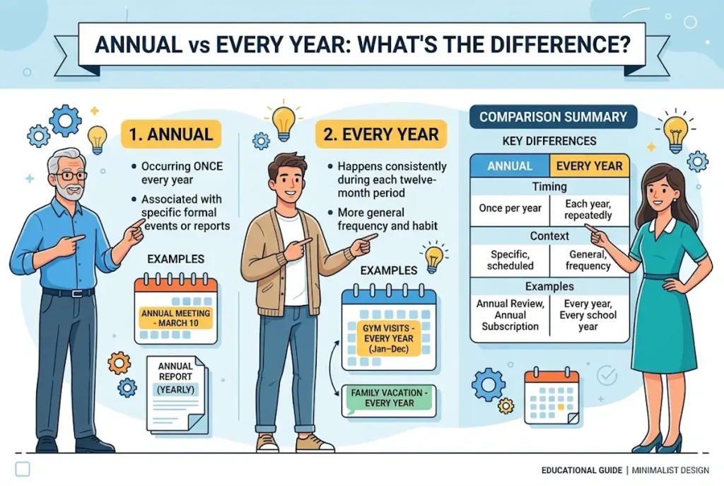 Annual vs every year: what's the difference?