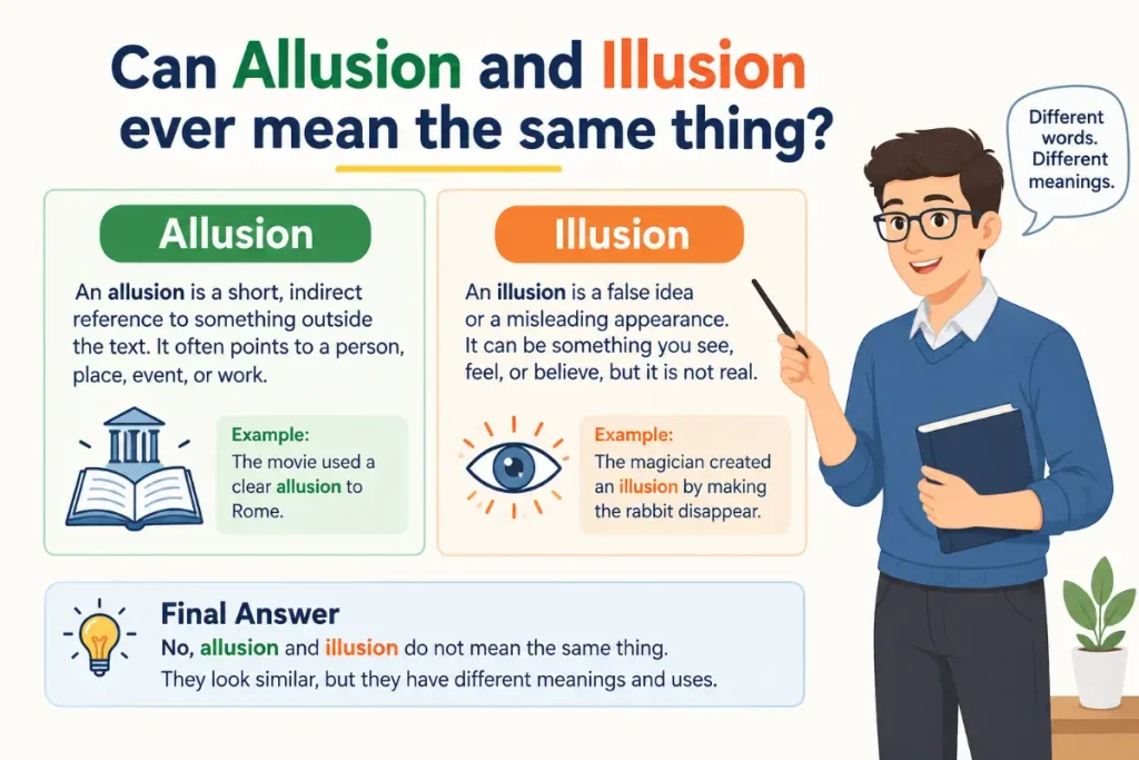 Can allusion and illusion ever mean the same thing?