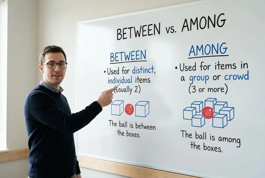 Final answer about among and between