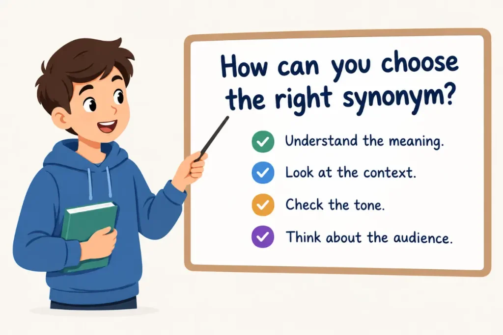 How can you choose the right synonym?