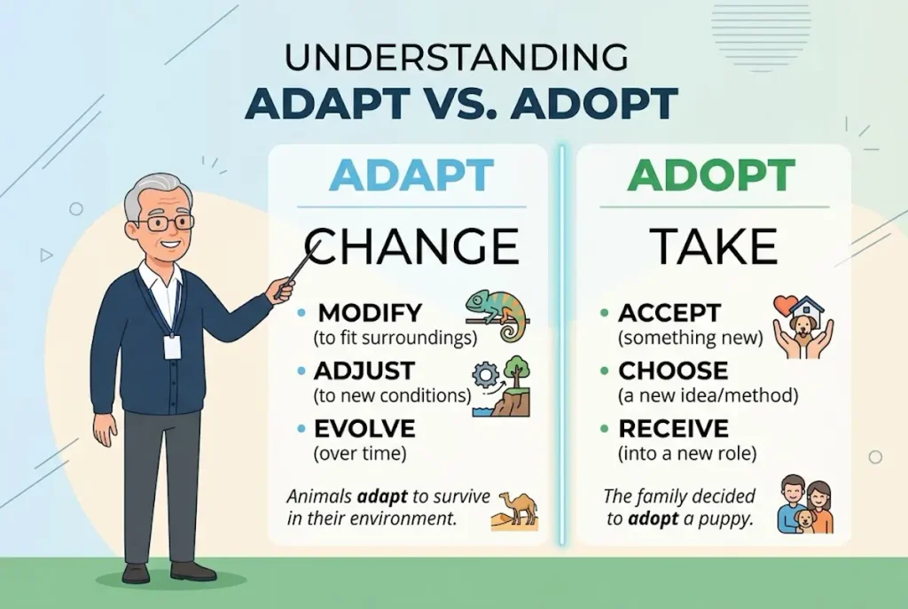 How Can You Remember Adapt vs Adopt Easily?