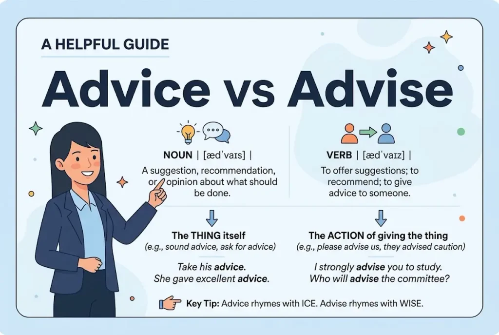 What Are Some Real Examples of Advice and Advise?