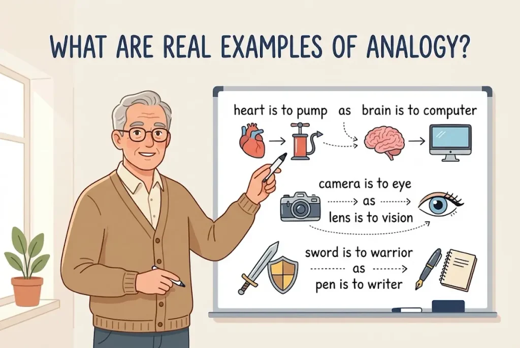 What are some real examples of analogy?