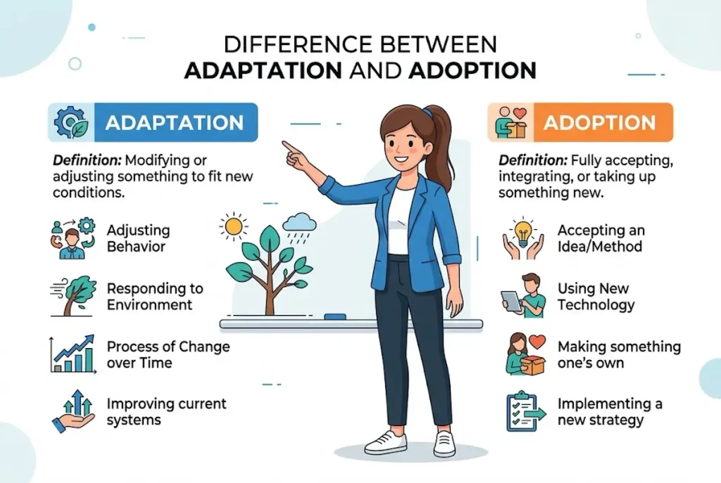 What Is the Difference Between Adaptation and Adoption?