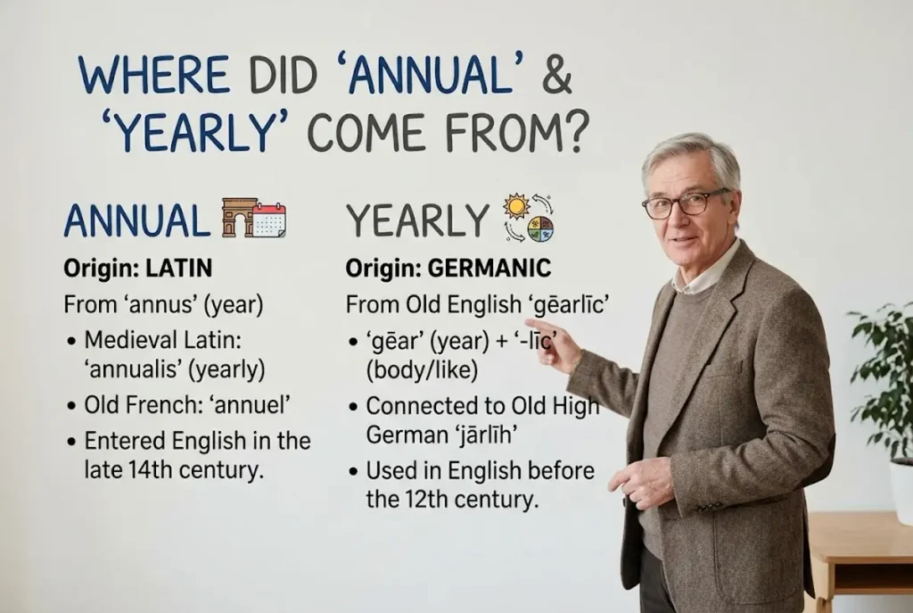 Where did annual and yearly come from