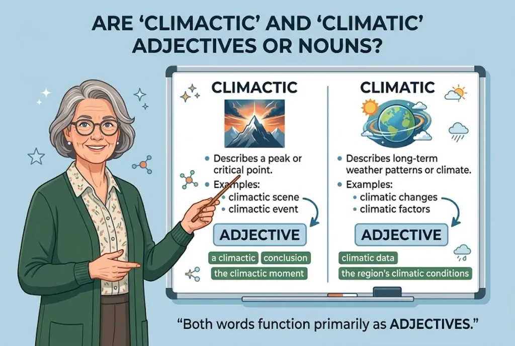Are Climactic and Climatic Adjectives or Nouns?
