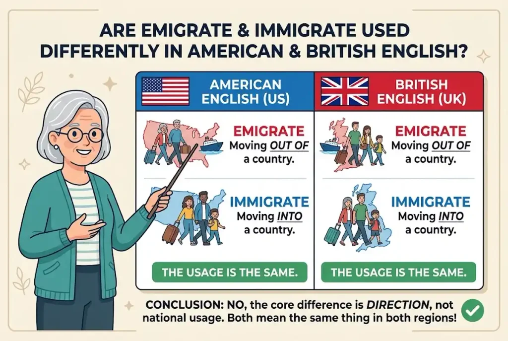 Are Emigrate and Immigrate Used Differently in American and British English?