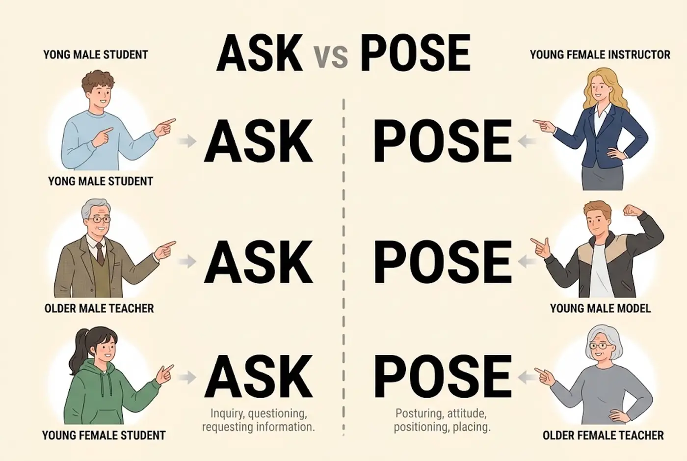 Ask vs Pose