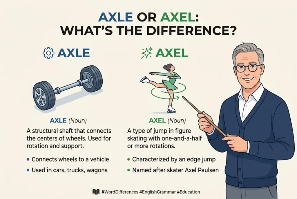 Axle or axel: what's the difference?
