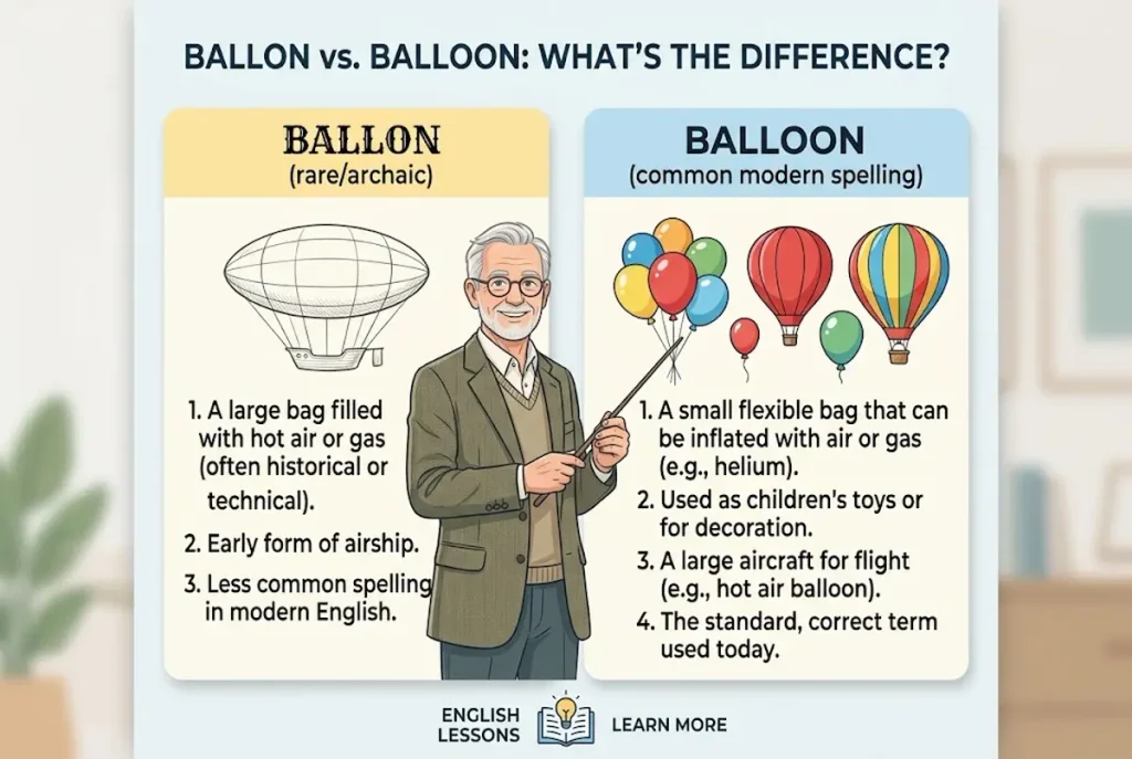 Ballon vs balloon: what's different?