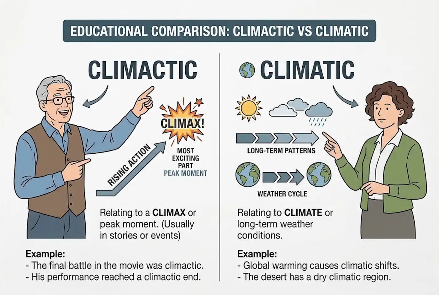 Climactic vs Climatic