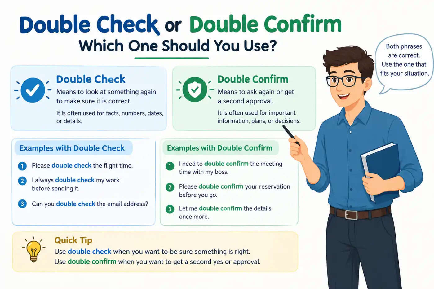 Double Check or Double Confirm
