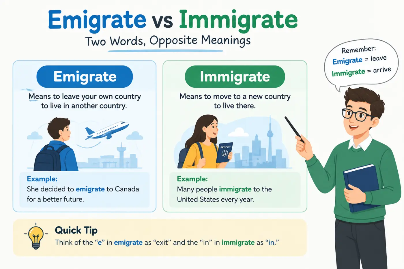 Emigrate vs Immigrate