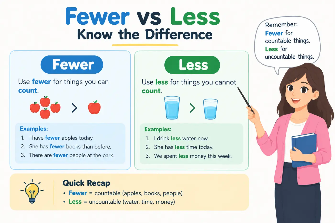 Fewer vs Less