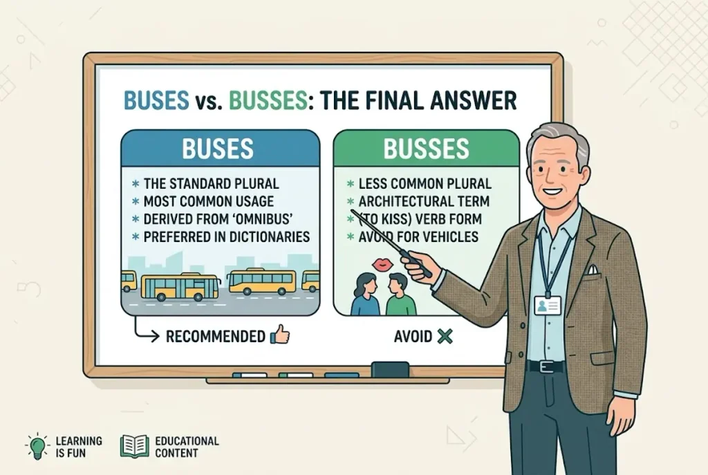 Final Answer About busses or buses