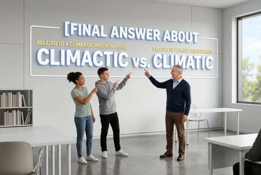Final Answer About Climactic vs Climatic