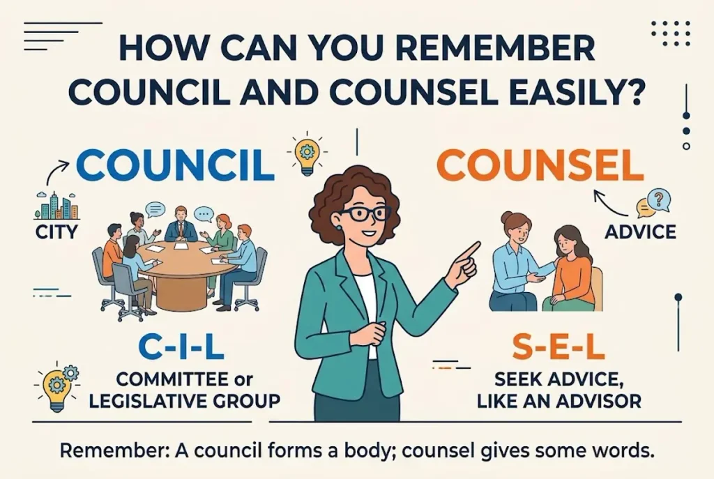 How Can You Remember Council and Counsel Easily?