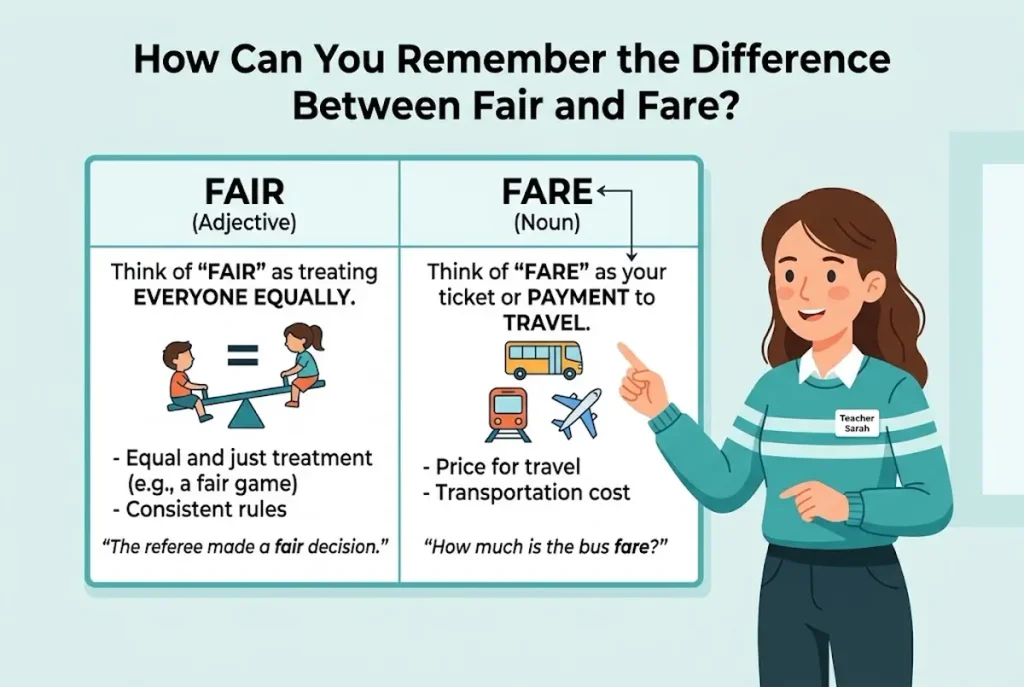 How Can You Remember the Difference Between Fair and Fare?
