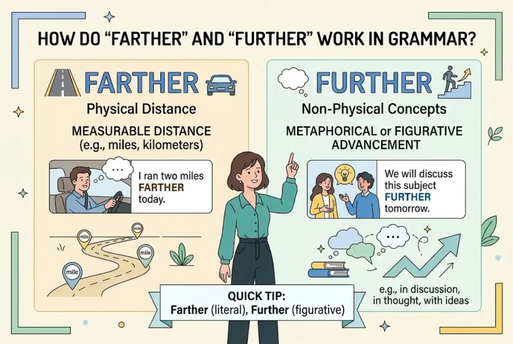 How Do Farther and Further Work in Grammar?