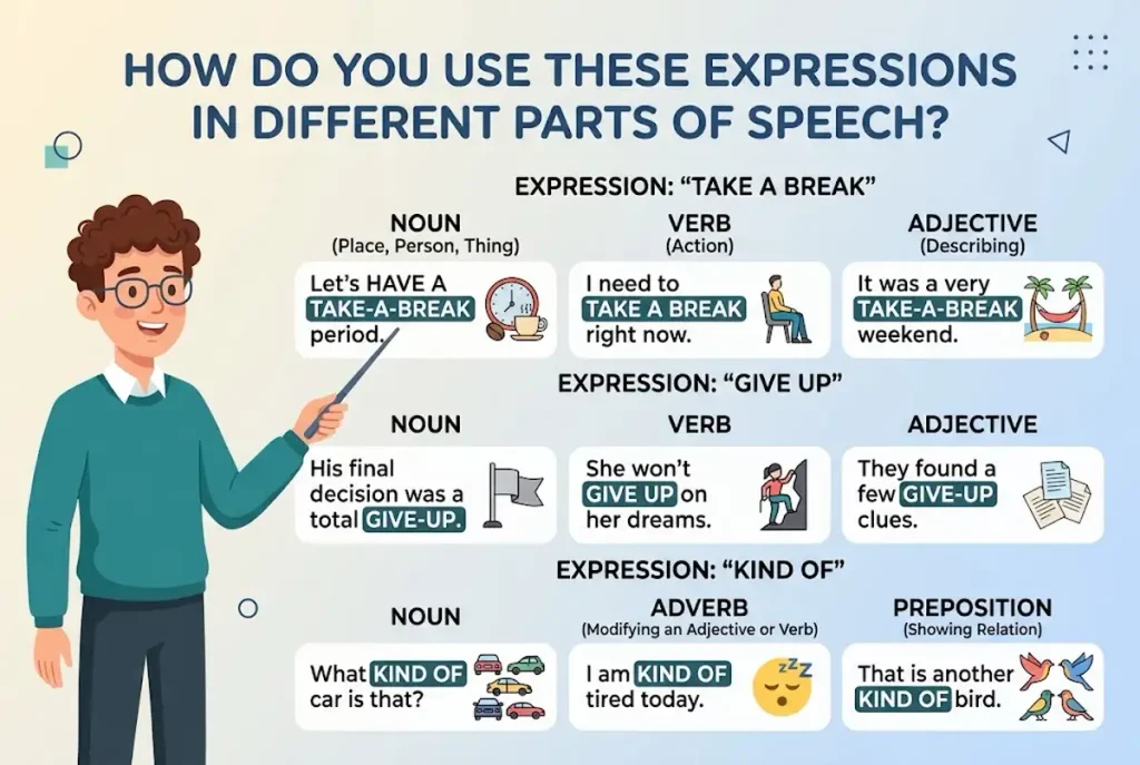 How Do You Use These Expressions in Different Parts of Speech?