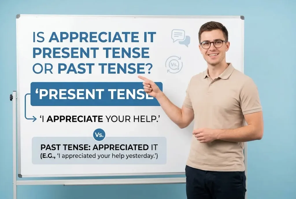 Is appreciate it present tense or past tense?