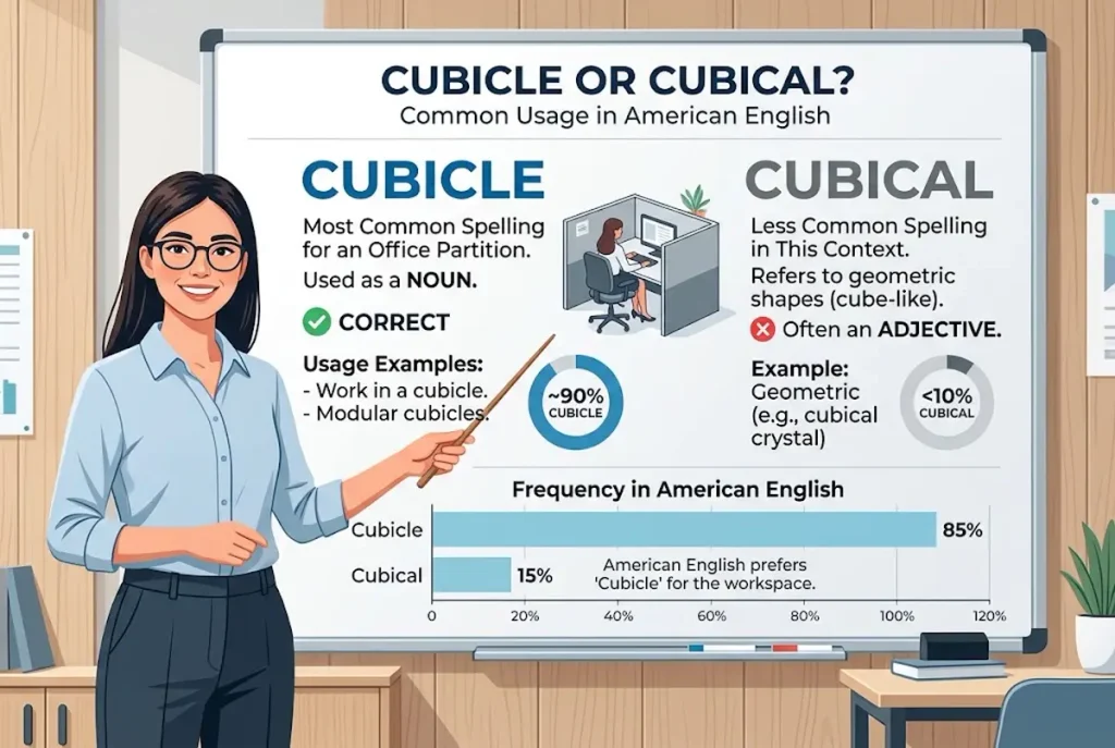Is Cubical or Cubicle More Common in American English?