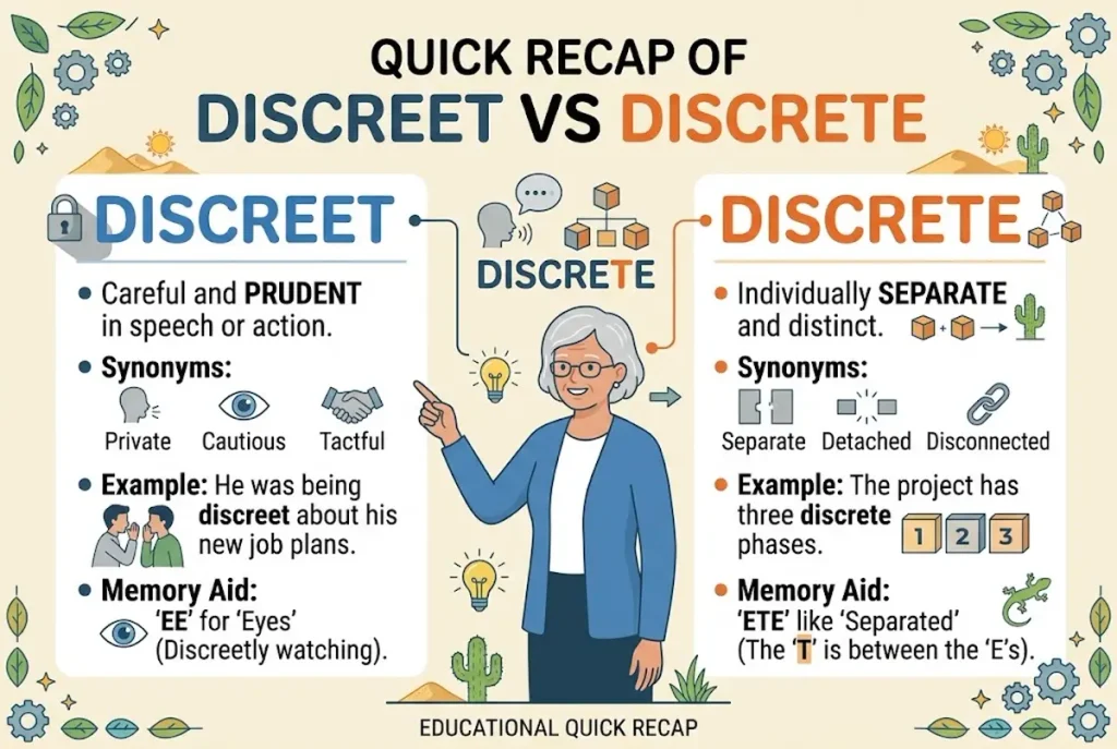 Quick Recap of Discreet vs Discrete