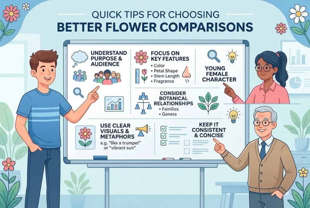 Quick tips for choosing better flower comparisons