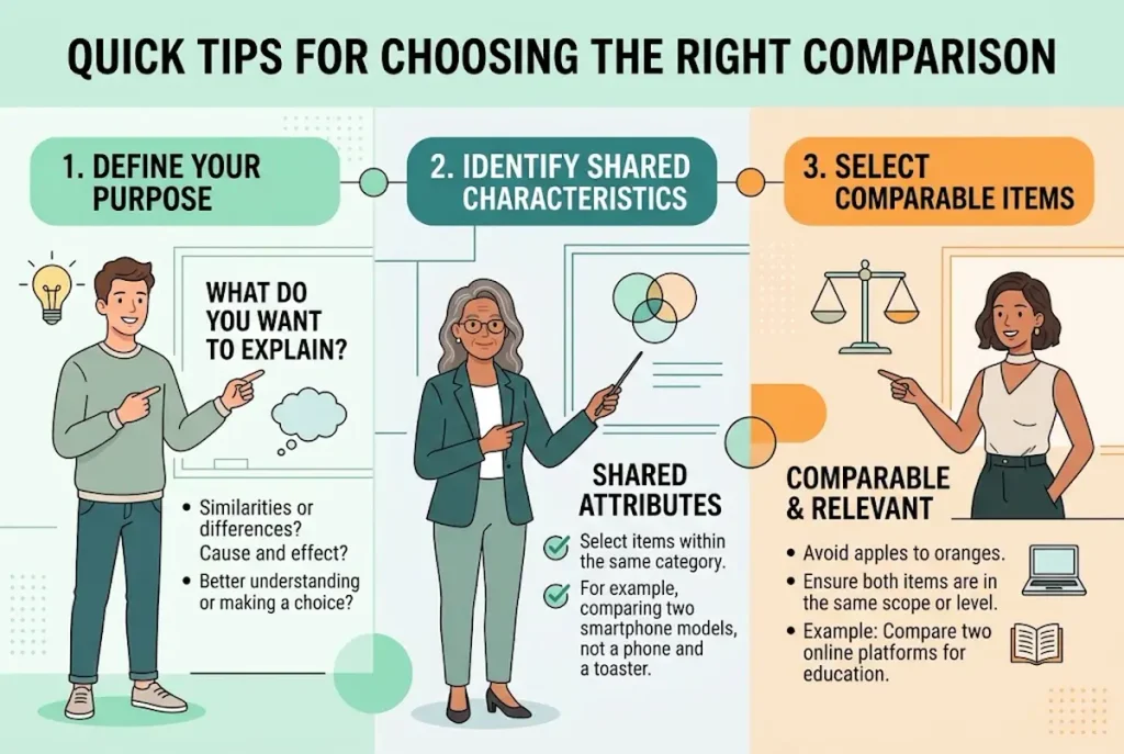 Quick tips for choosing the right comparison