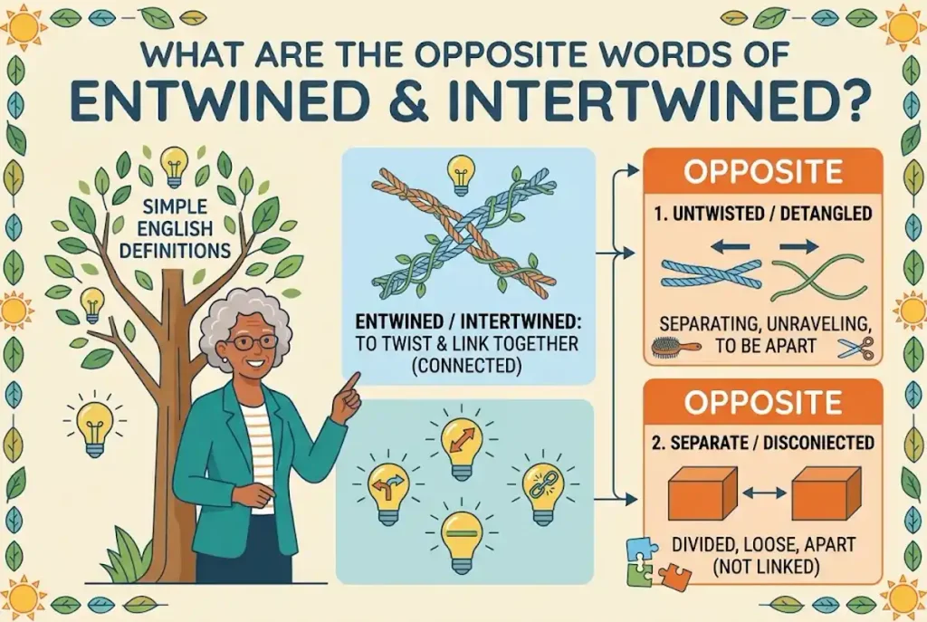 What Are the Opposite Words of Entwined and Intertwined?