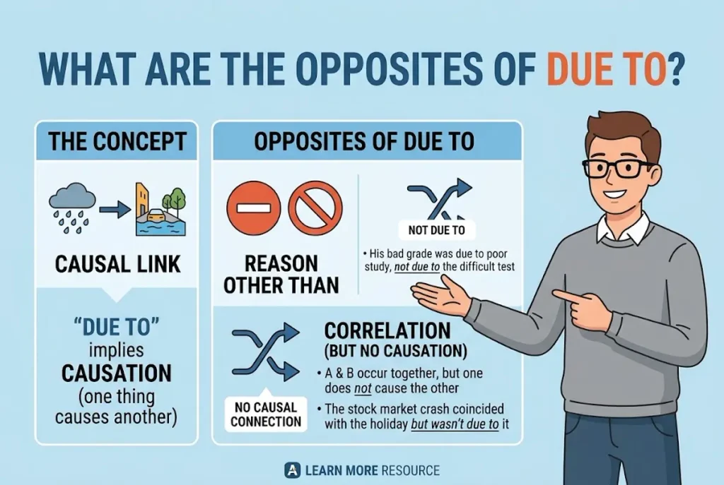 What Are the Opposites of Due To?