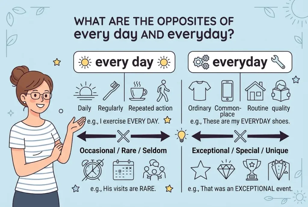 What Are the Opposites of Every Day and Everyday?