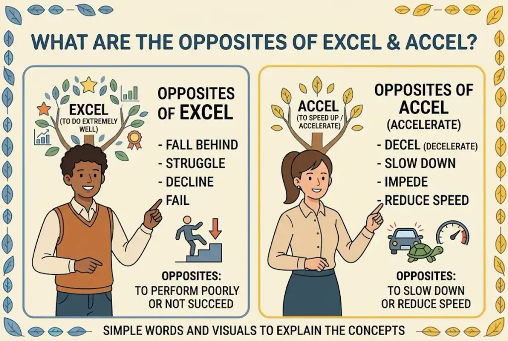 What Are the Opposites of Excel and Accel?