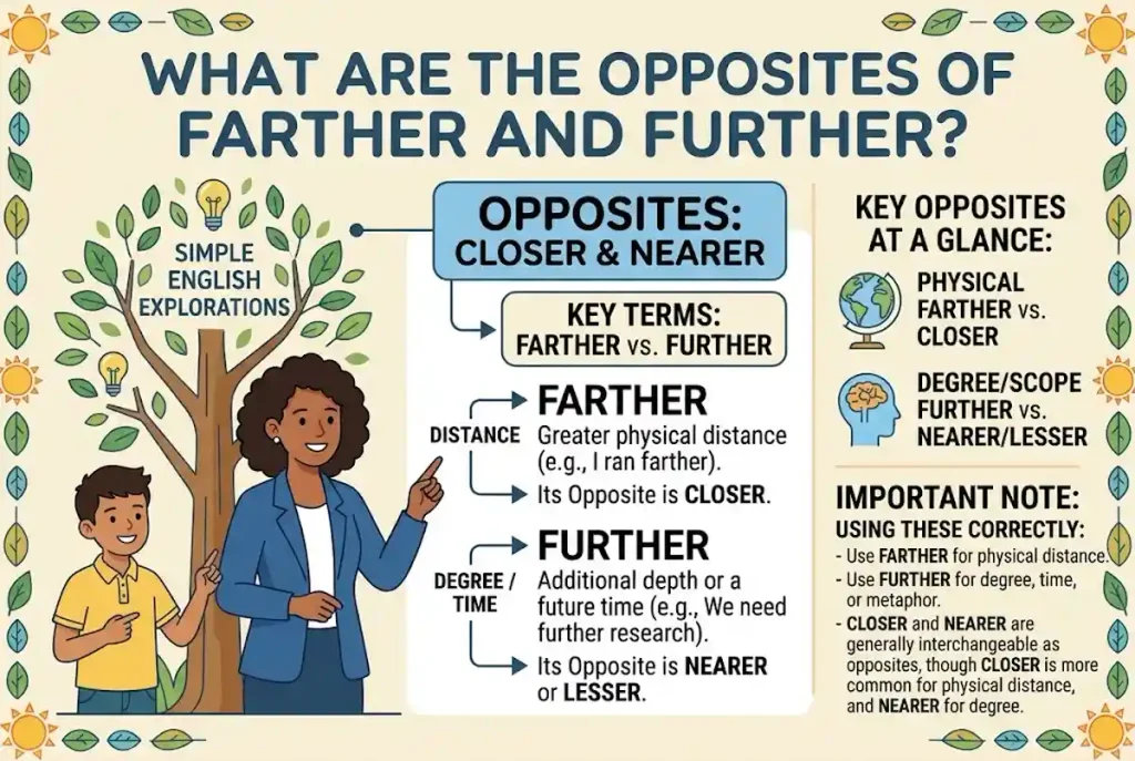 What Are the Opposites of Farther and Further?