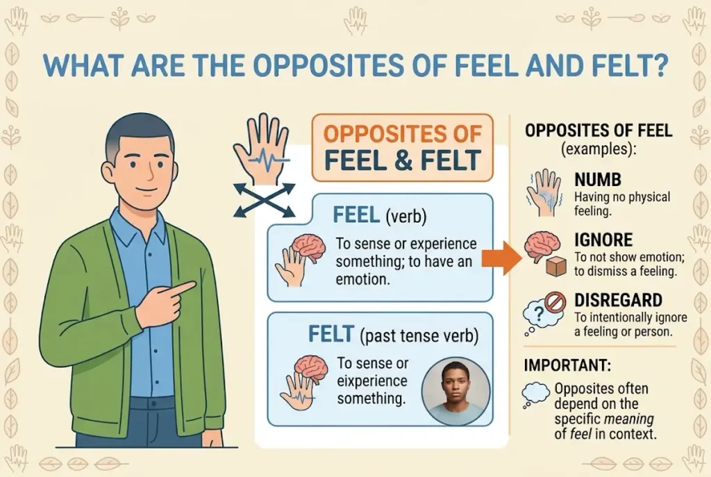 What Are the Opposites of Feel and Felt?