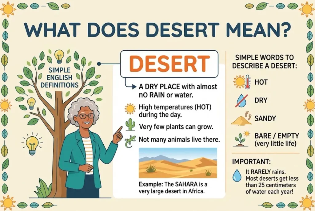 What Does Desert Mean in Simple English?
