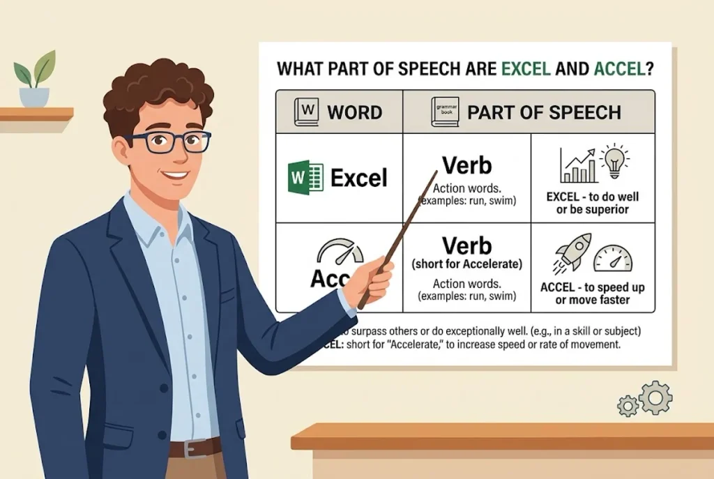 What Part of Speech Are Excel and Accel?