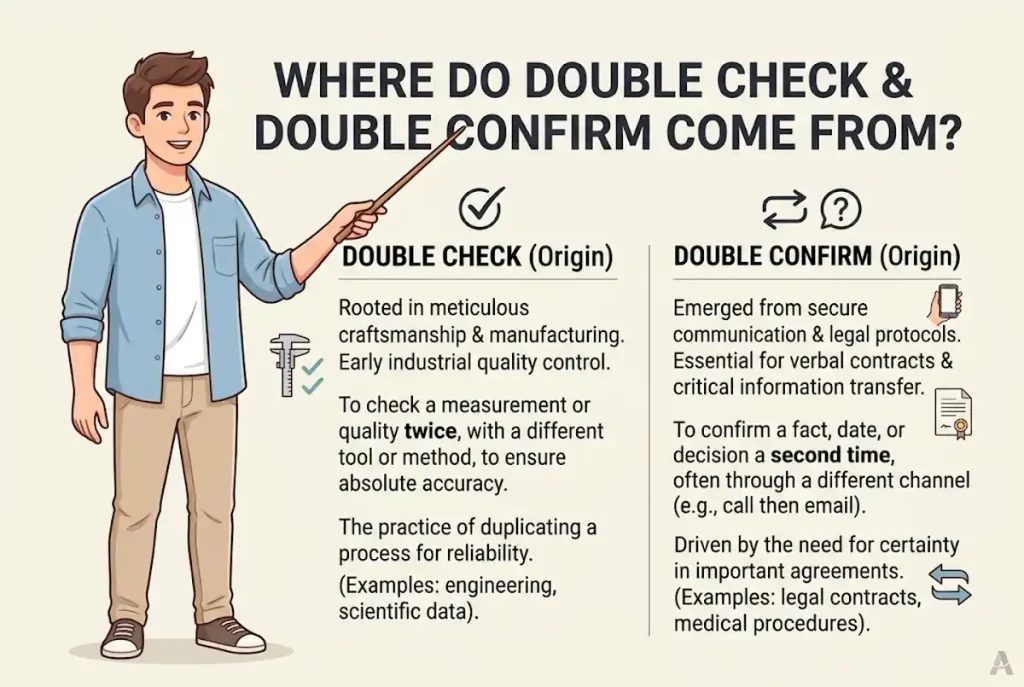 Where Do Double Check and Double Confirm Come From?