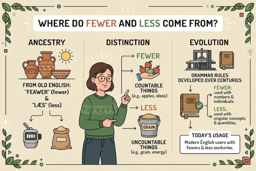 Where Do Fewer and Less Come From?