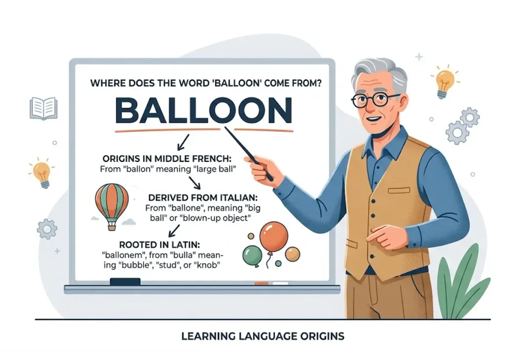 Where does the word balloon come from?