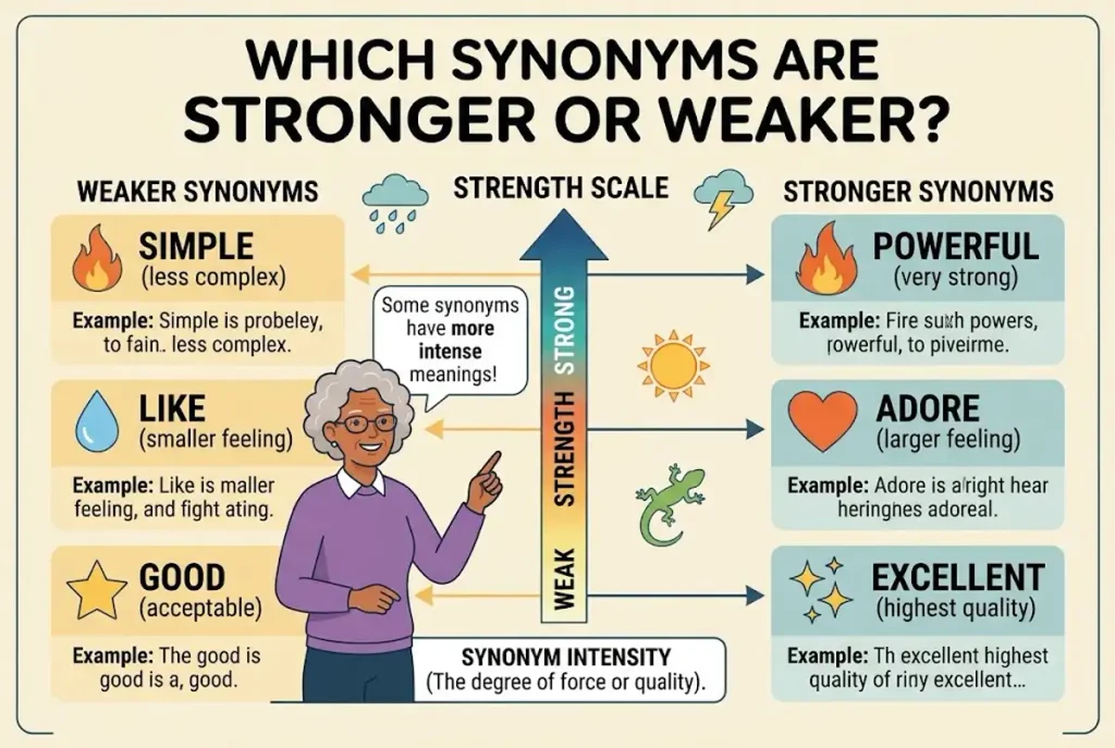 Which Synonyms Are Stronger or Weaker?